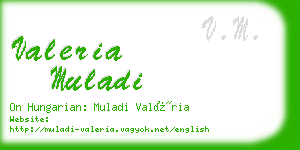 valeria muladi business card